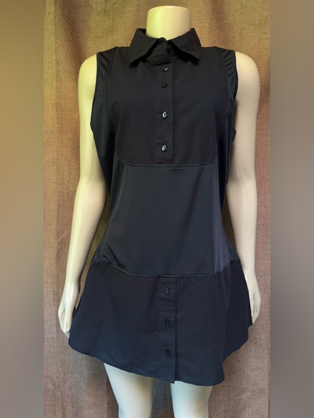 Undercover Agent Black Collared Tunic Top